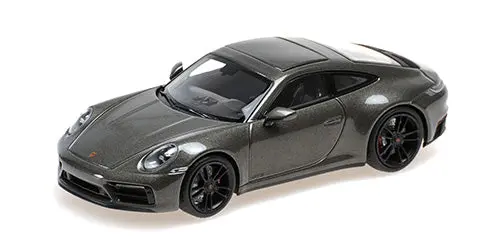 1:43 Porsche 911 (992) Carrera 4 Gts -- Green Grey Metallic -- Minichamps 1