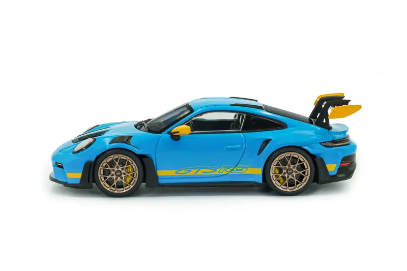 1:43 Porsche 911 (992) Gt3 Rs 2023 -- Riviera Blue W/Yellow Stripe -- Solido 2