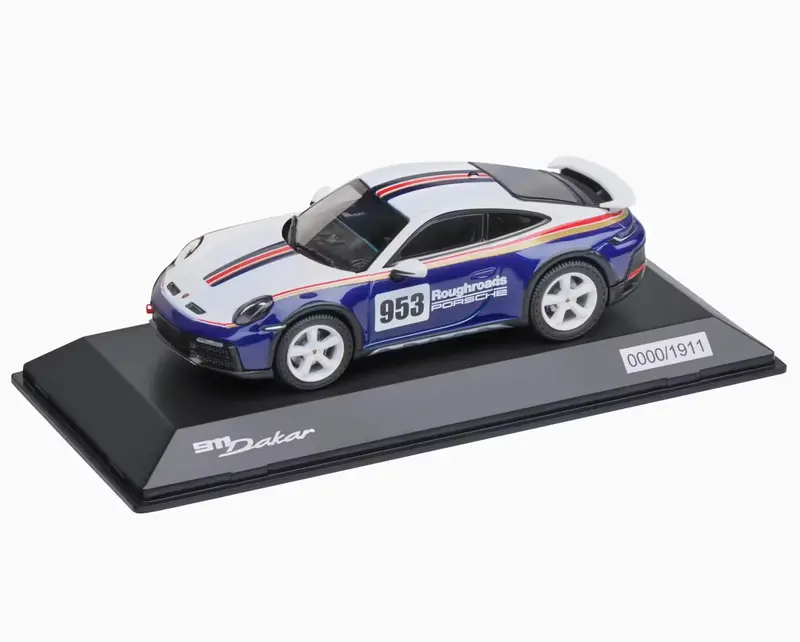 1:43 Porsche 911 Dakar (992) Rally Design Package -- #953 Roughroads -- Spark 1