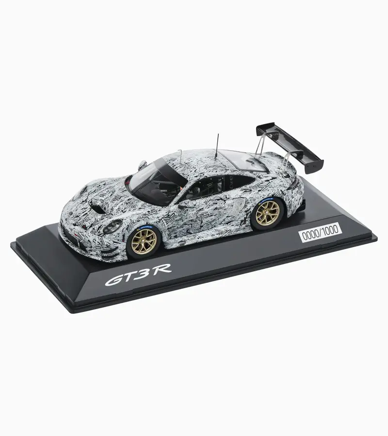 1:43 Porsche 911 Gt3 R (992) -- 2022 White Camouflage Test Car Erlkönig -- Spark 1