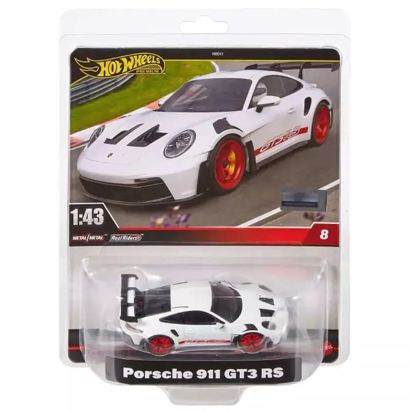 1:43 Porsche 911 Gt3 Rs -- White/Red -- Hot Wheels Hmd41-Hwt03 1