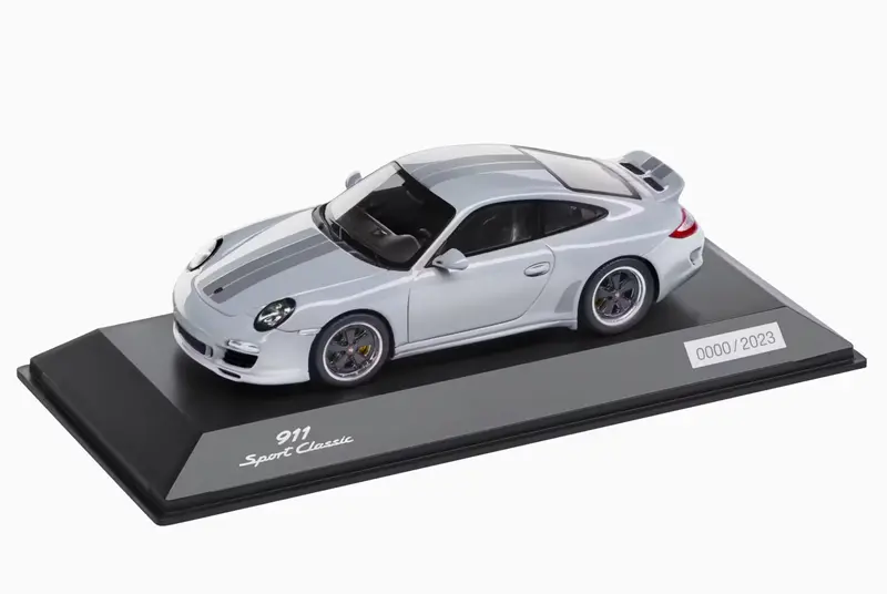 1:43 Porsche 911 Sport Classic (997) -- Light Grey -- Spark Dealer 1