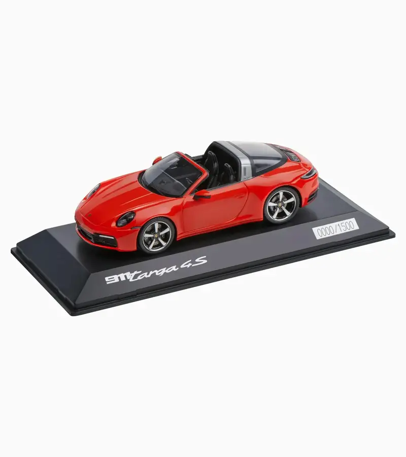 1:43 Porsche 911 Targa 4S (992) -- Lava Orange -- Spark Dealer 1