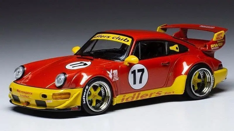 1:43 Rwb 964 -- #17 Red/Yellow -- Ixo Models Porsche 1