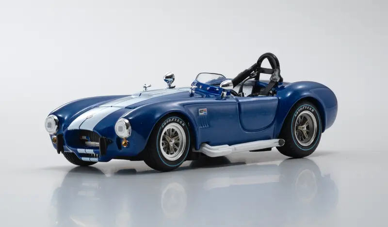 1:43 Shelby Cobra 427 S/C W/Racing Windscreen -- Dark Blue/White -- Kyosho 1