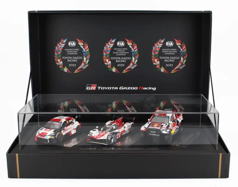 1:43 Toyota Gr Triple Championship Set 2023 -- Wrc / Wec / Dakar -- Spark 1