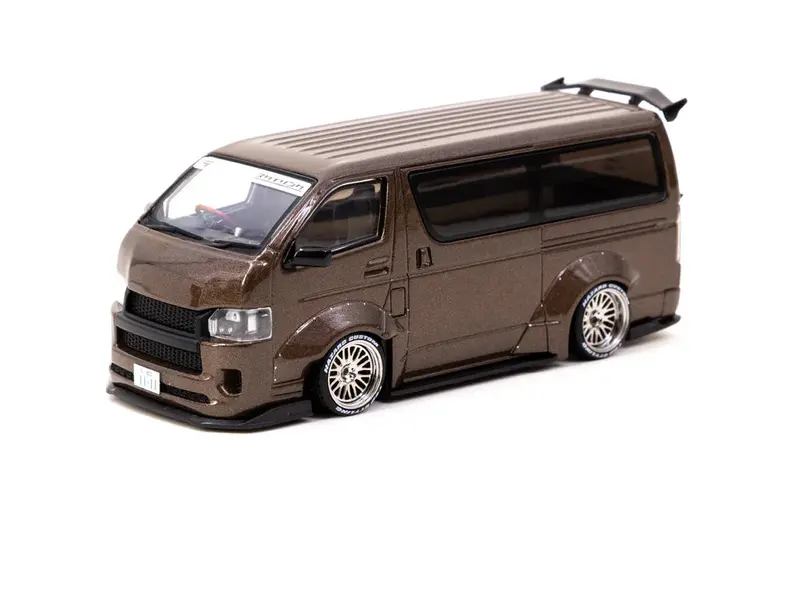 1:43 Toyota Hiace Widebody -- Brown -- Tarmac Works 1