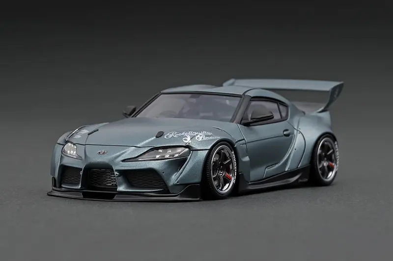 1:43 Toyota Supra (A90) Pandem -- Matte Grey Metallic -- Ignition Model Ig2142 1