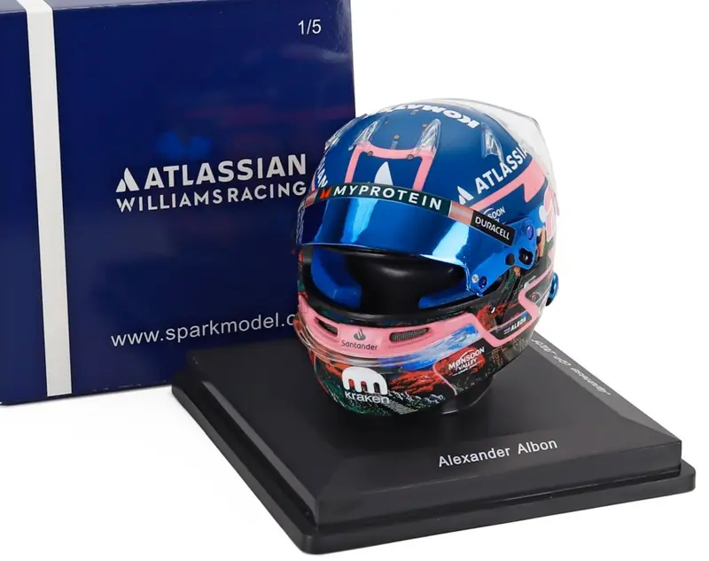 1:5 Helmet -- Alex Albon - 2025 Japan Gp -- Williams -- Spark F1 1