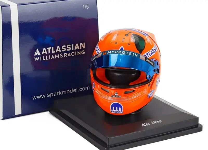 1:5 Helmet -- Alex Albon - 2025 Miami Gp -- Williams -- Spark F1 1