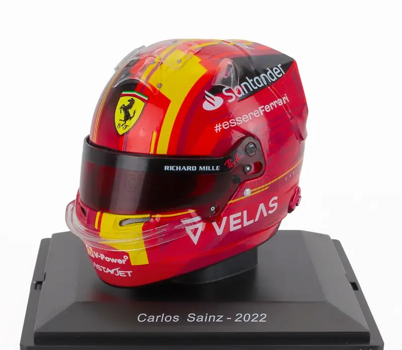 1:5 Helmet -- Carlos Sainz - 2022 Spanish Gp -- Ferrari -- Atlas F1 1