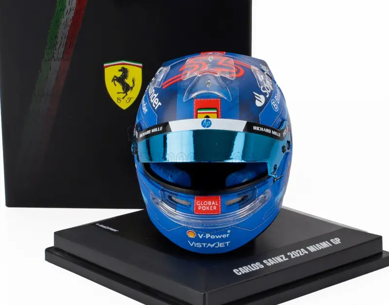 1:5 Helmet -- Carlos Sainz - 2024 Miami Gp -- Ferrari -- Looksmart F1 1