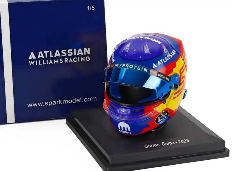 1:5 Helmet -- Carlos Sainz - 2025 Season -- Williams -- Spark F1 1