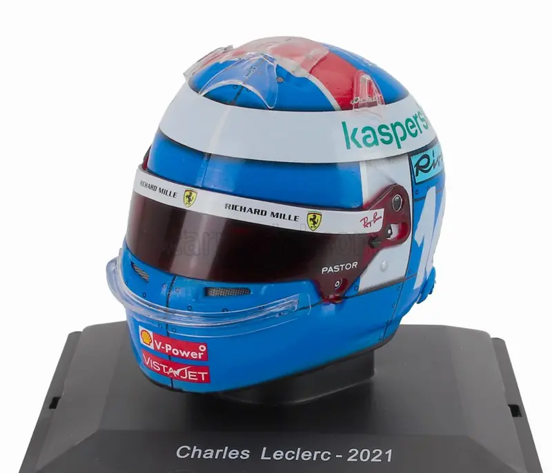1:5 Helmet -- Charles Leclerc - 2021 Monaco Gp -- Ferrari -- Atlas F1 1