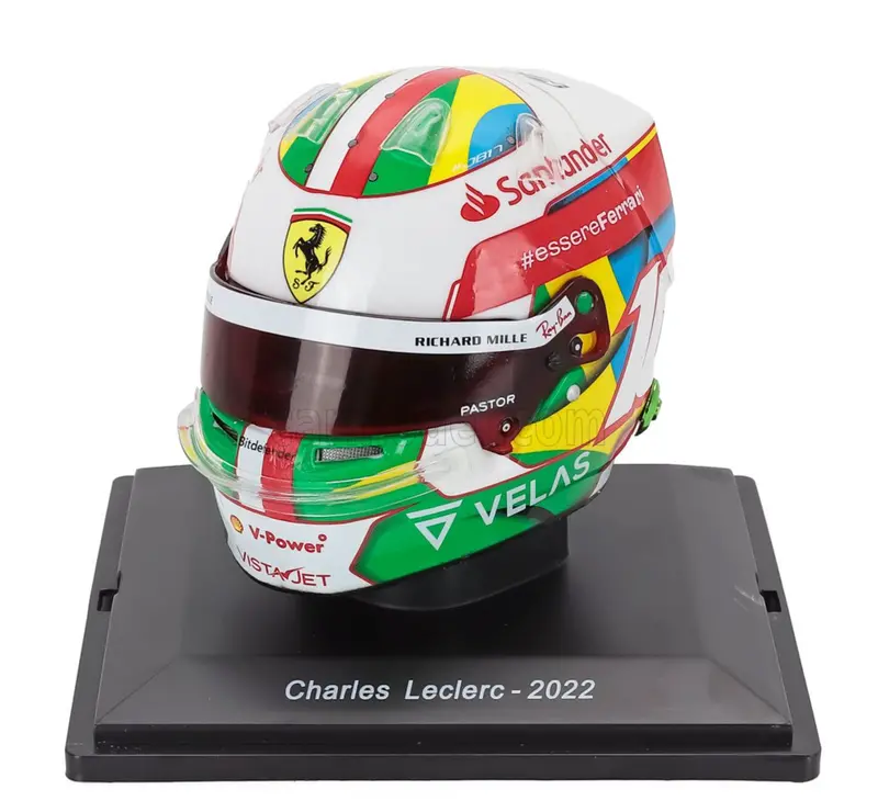 1:5 Helmet -- Charles Leclerc - 2022 Brazilian Gp -- Ferrari -- Atlas F1 1