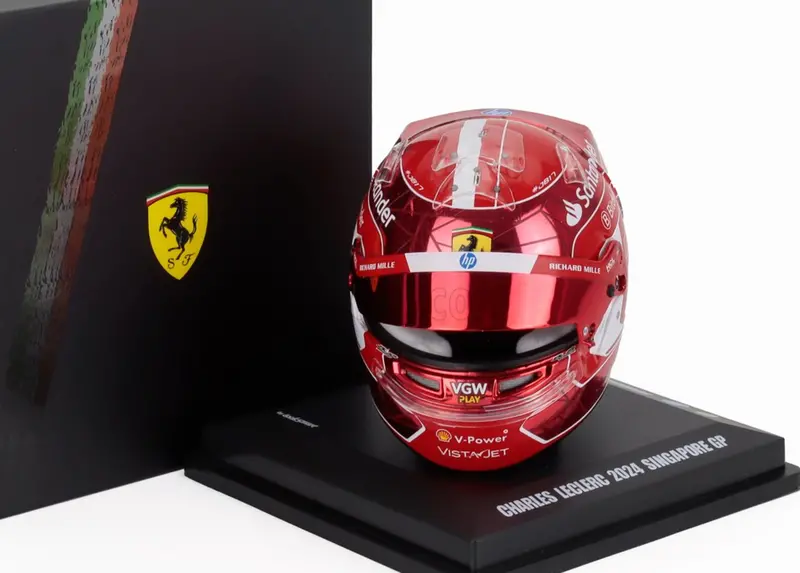 1:5 Helmet -- Charles Leclerc - 2024 Singapore Gp -- Ferrari -- Looksmart F1 1