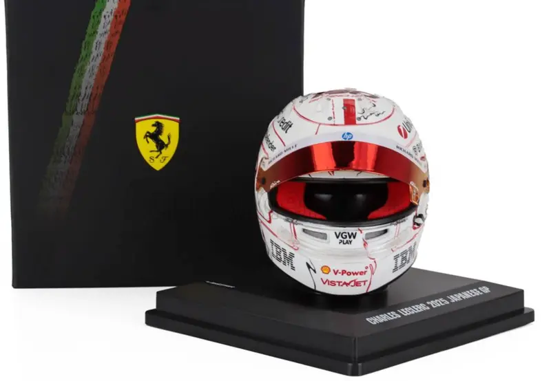 1:5 Helmet -- Charles Leclerc - 2025 Japan Gp (150Th Gp) -- Ferrari -- Looksmart 1