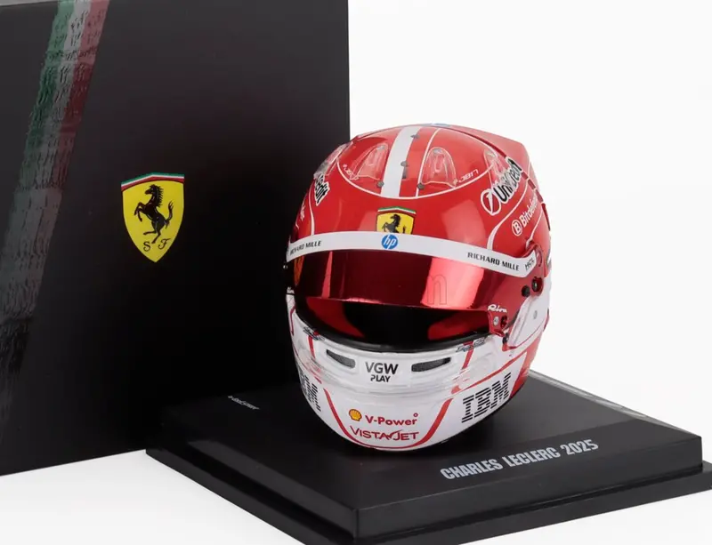1:5 Helmet -- Charles Leclerc - 2025 Season -- Ferrari -- Looksmart F1 1