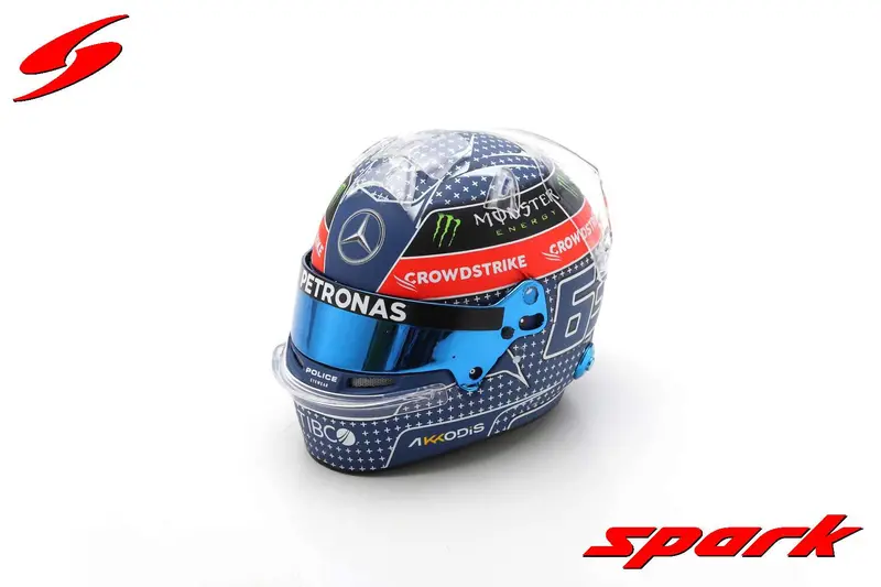 1:5 Helmet -- George Russell - 2022 Japanese Gp -- Mercedes -- Spark F1 1
