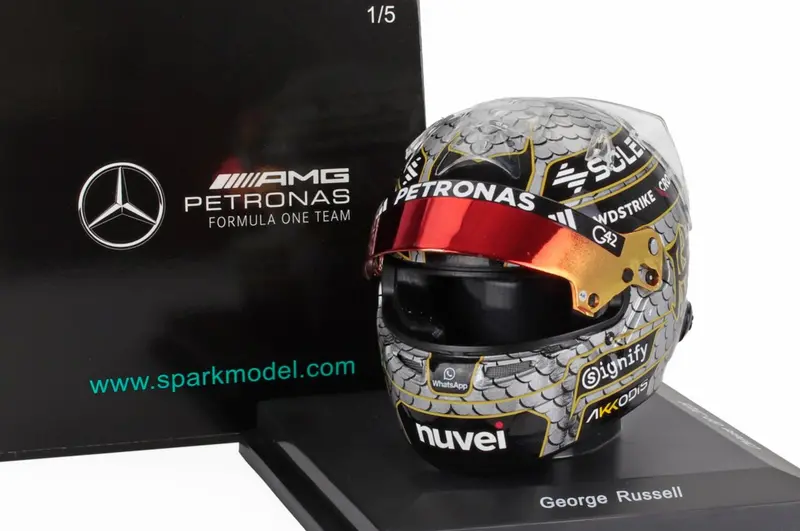 1:5 Helmet -- George Russell - 2025 China Gp -- Mercedes -- Spark F1 1