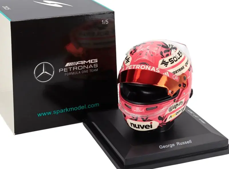 1:5 Helmet -- George Russell - 2025 Miami Gp -- Mercedes -- Spark F1 5Hf198 1