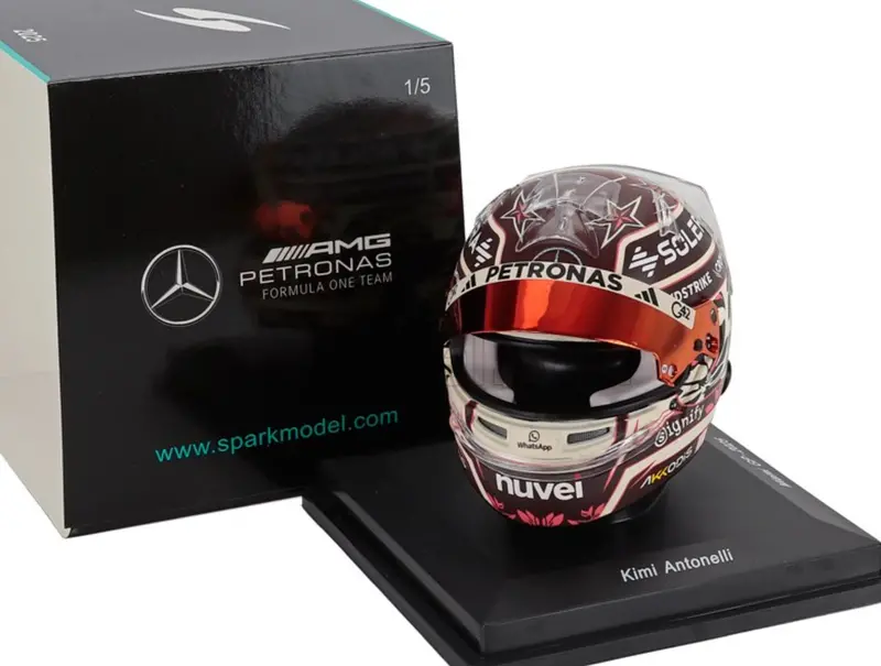 1:5 Helmet -- Kimi Antonelli - 2025 Miami Gp -- Mercedes -- Spark F1 5Hf197 1