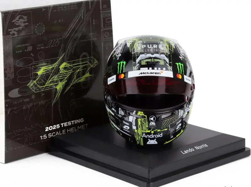 1:5 Helmet -- Lando Norris - 2025 Pre-Season Test -- Mclaren -- Spark F1 1