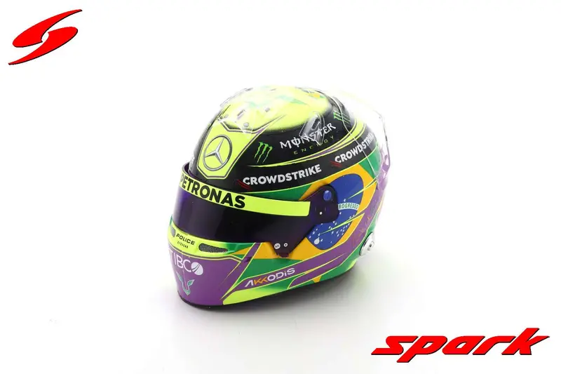1:5 Helmet -- Lewis Hamilton - 2022 Brazilian Gp -- Mercedes -- Spark F1 1