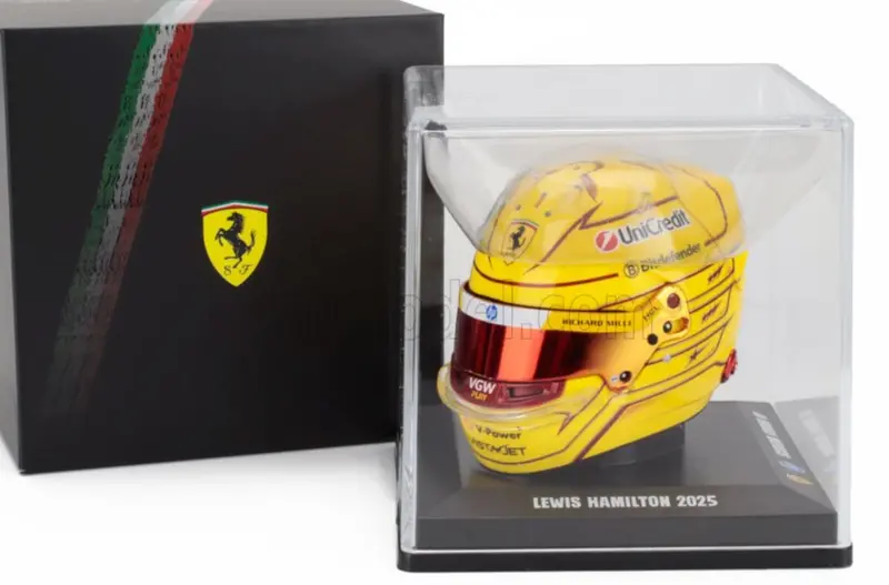 1:5 Helmet -- Lewis Hamilton - 2025 Fiorano Test -- Ferrari -- Looksmart F1 1