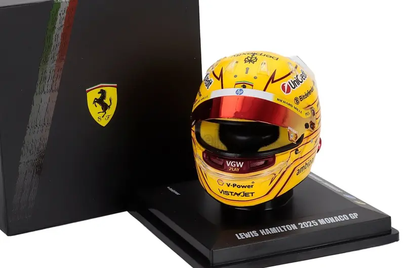1:5 Helmet -- Lewis Hamilton - 2025 Monaco Gp -- Ferrari -- Looksmart F1 1