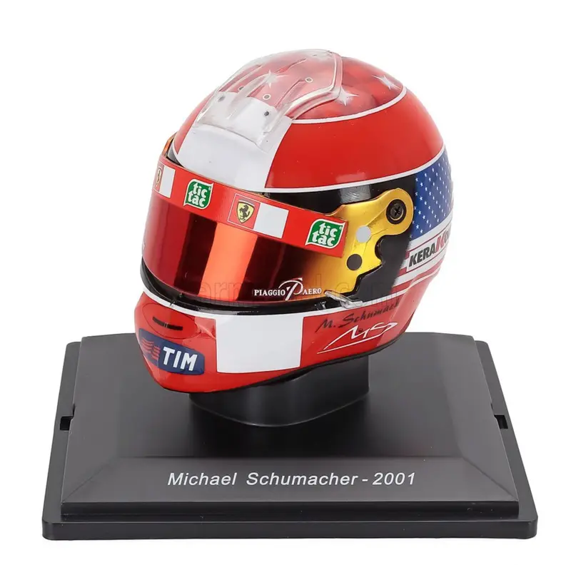 1:5 Helmet -- Michael Schumacher - 2001 Usa Gp -- Ferrari -- Atlas F1 1