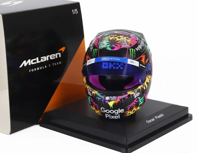 1:5 Helmet -- Oscar Piastri - 2024 Miami Gp -- Mclaren -- Spark F1 1