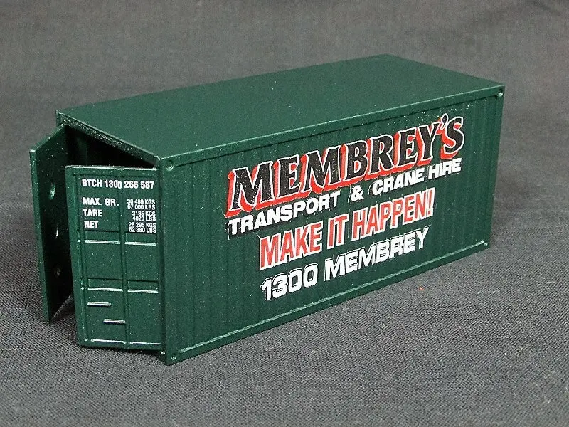 1:50 20' Shipping Container -- Membrey's Transport -- Conrad 99928/10 1
