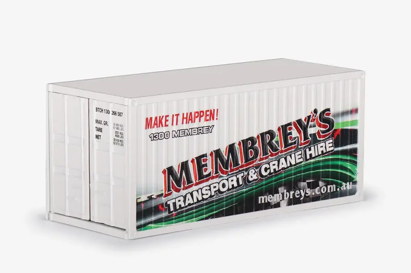 1:50 20' Shipping Container -- Membrey's Transport -- Conrad 99928/11 1