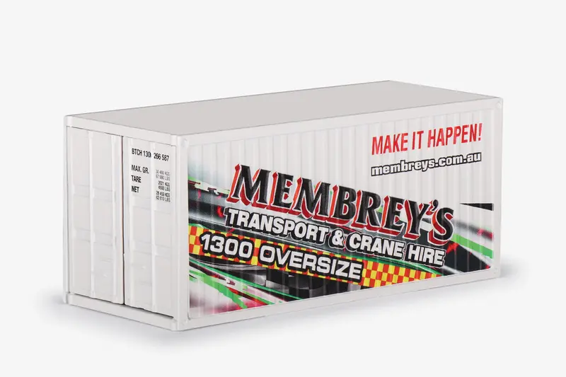 1:50 20' Shipping Container -- Membrey's Transport -- Conrad 99928/12 1