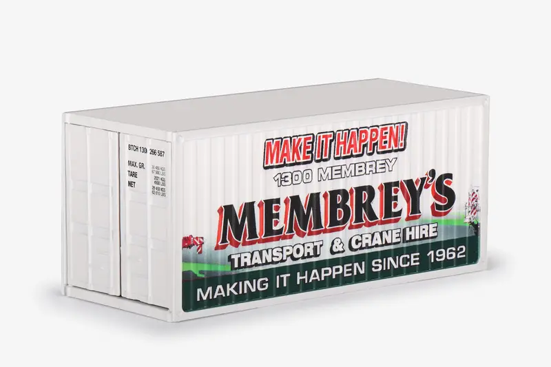 1:50 20' Shipping Container -- Membrey's Transport -- Conrad 99928/15 1