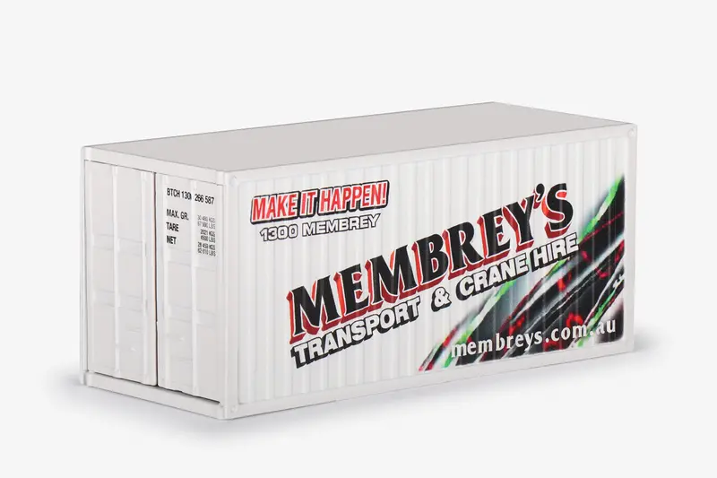 1:50 20' Shipping Container -- Membrey's Transport -- Conrad 99928/16 1
