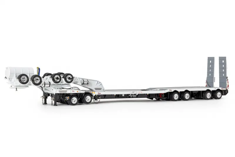 1:50 4X8 Swingwing And 2X8 Dolly Trailer -- White/Black -- Drake Truck Zt09342 1