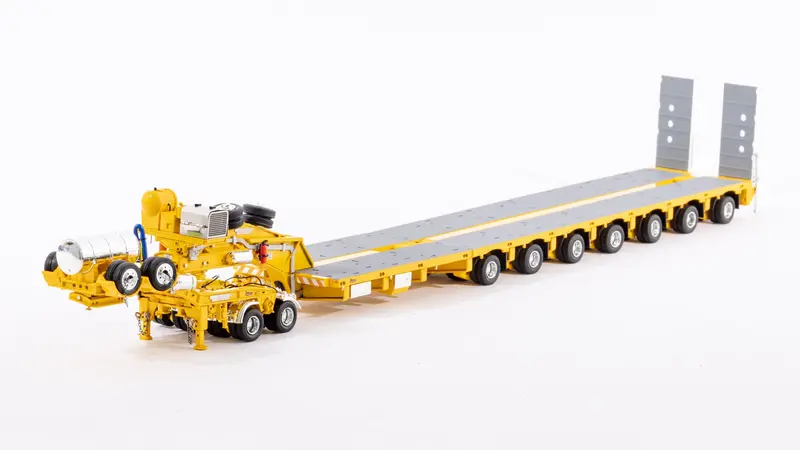 1:50 7X8 Steerable Trailer -- Chrome Yellow -- Drake Truck Zt09073 1