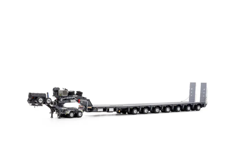 1:50 7X8 Steerable Trailer -- Gunmetal Grey -- Drake Truck Zt09077 1