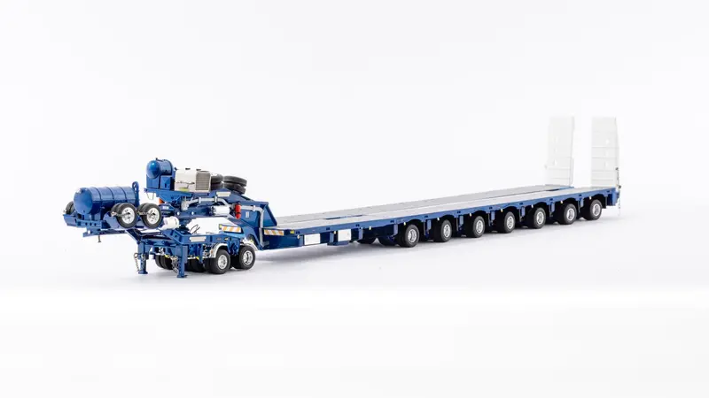 1:50 7X8 Steerable Trailer -- Metallic Blue -- Drake Truck Zt09076 1