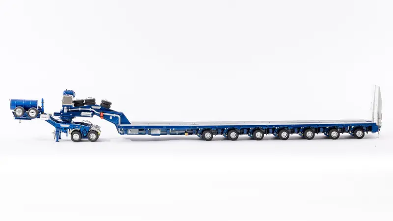 1:50 7X8 Steerable Trailer -- Metallic Blue -- Drake Truck Zt09076 2