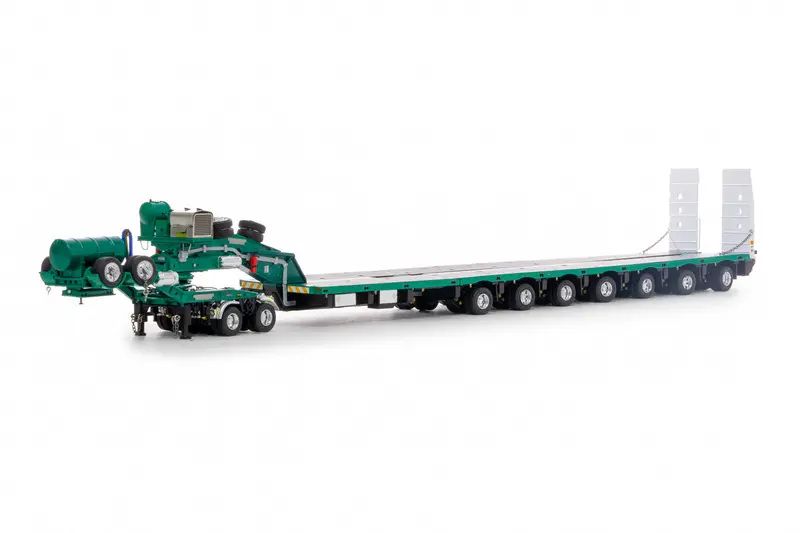 1:50 7X8 Steerable Trailer -- Metallic Green -- Drake Truck Zt09325 1