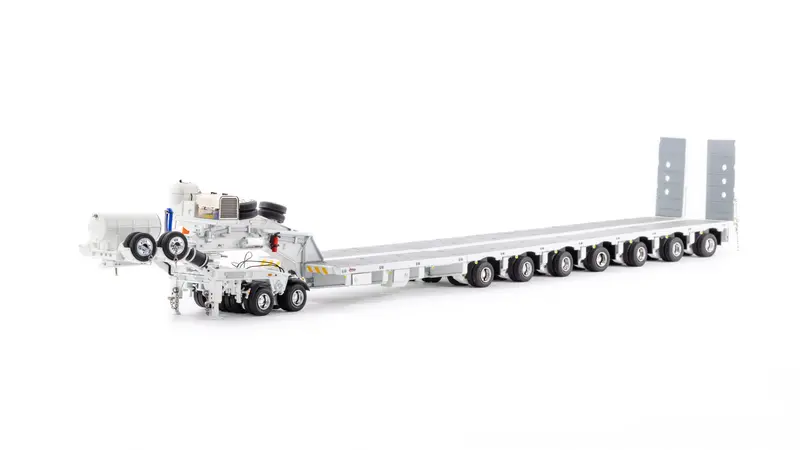 1:50 7X8 Steerable Trailer -- White -- Drake Truck Zt09068 1