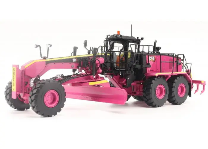 1:50 Cat 18M3 Motor Grader -- Pink -- Diecast Masters Caterpillar 85521P 1