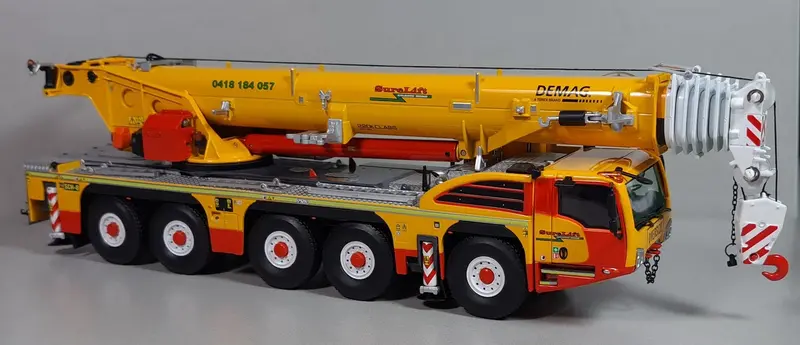 1:50 Demag Ac220-5 Mobile Crane -- Surelift Crane Hire -- Imc 31-0273 1