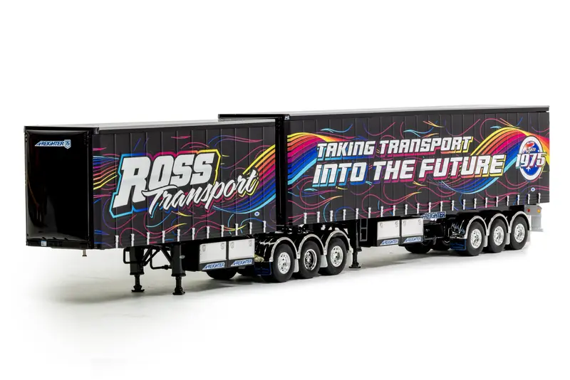 1:50 Eziliner B-Double Trailer Set -- Ross Transport -- Drake Truck Zt09287 1