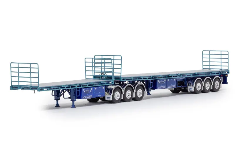 1:50 Freighter B Double Flat Top - Mactrans Heavy Haulage -- Drake Truck Zt09356 1