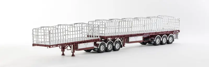 1:50 Freighter B Double Flat Top -- Muscat Haulage -- Drake Truck Zt09227 1