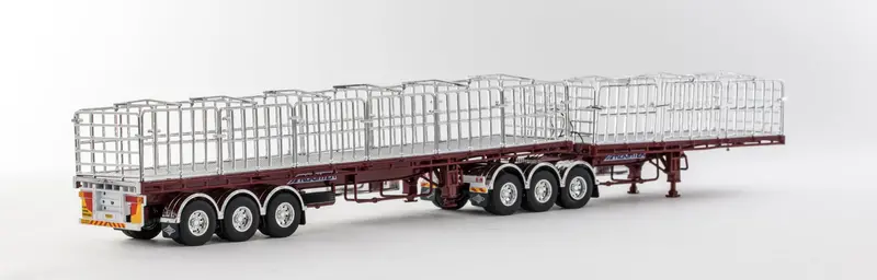 1:50 Freighter B Double Flat Top -- Muscat Haulage -- Drake Truck Zt09227 2